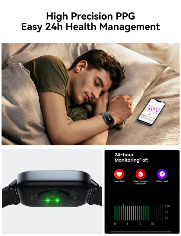 Joyroom smartwatch showing the sleep monitor