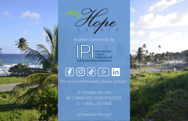 A bird's-eye view of Hope Estate Tobago, showcasing lush greenery, pristine beaches, and luxurious villas.