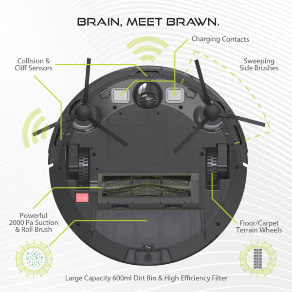 Tzumi Smart Vac Robo 2000 - Features