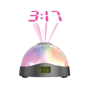 Tzumi AuraLED ColorClock with projected time and colorful lights